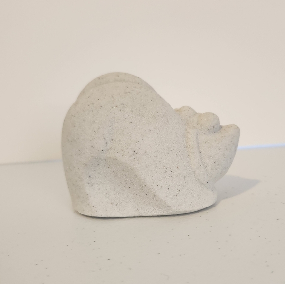 Vintage Marbell Stone Art Museum Belgium 3" Modern Marble Cat Sculpture Figurine - Picture 2 of 7